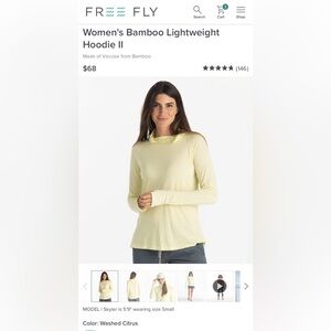 Lightweight FreeFly Apparel hoodie - Size Large